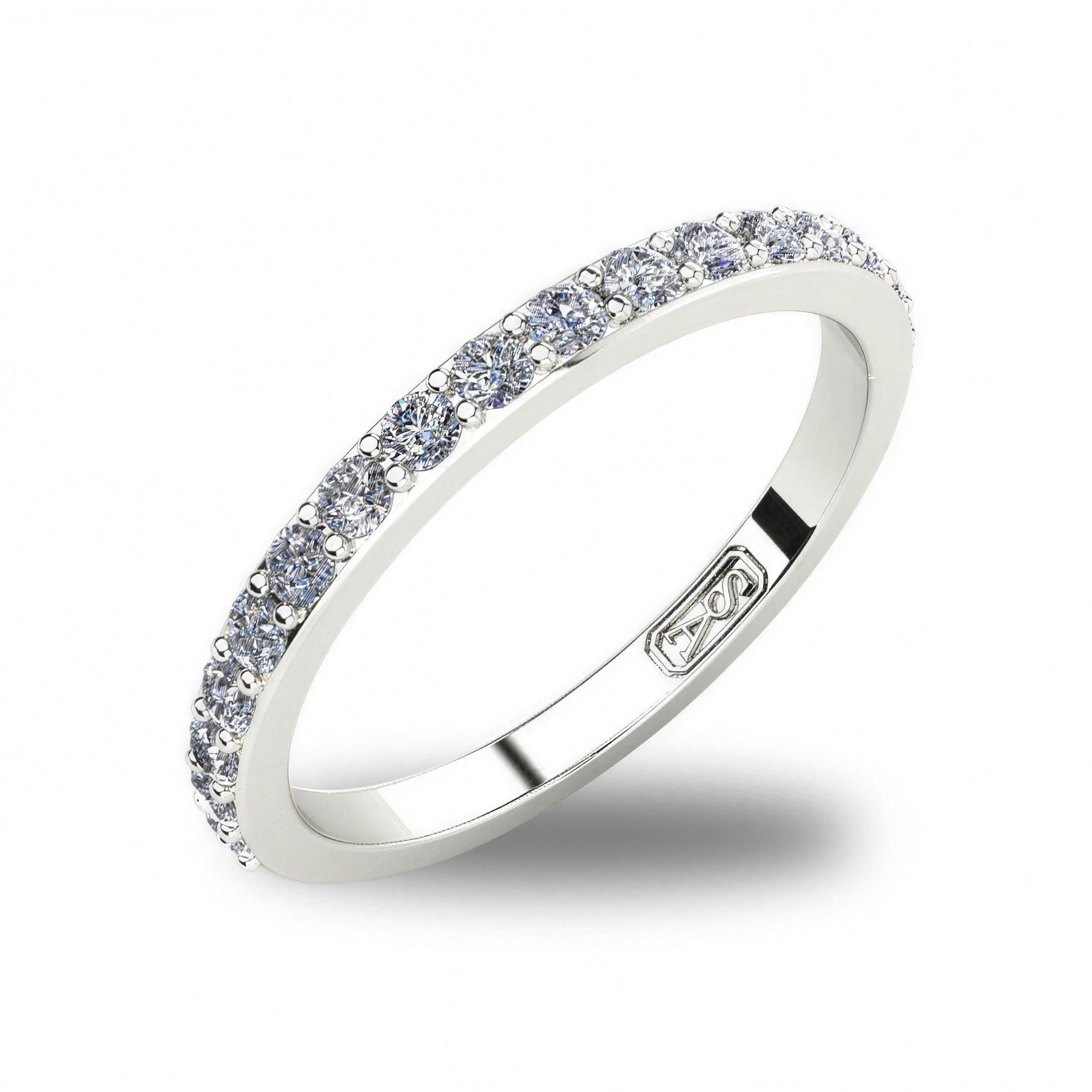 Shared Claw Diamond Wedding Band