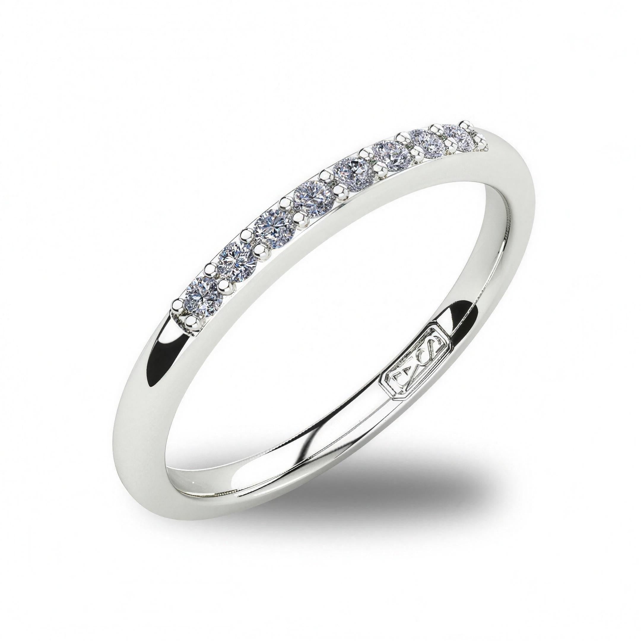 Petite Shared Claw Diamond Wedding Band
