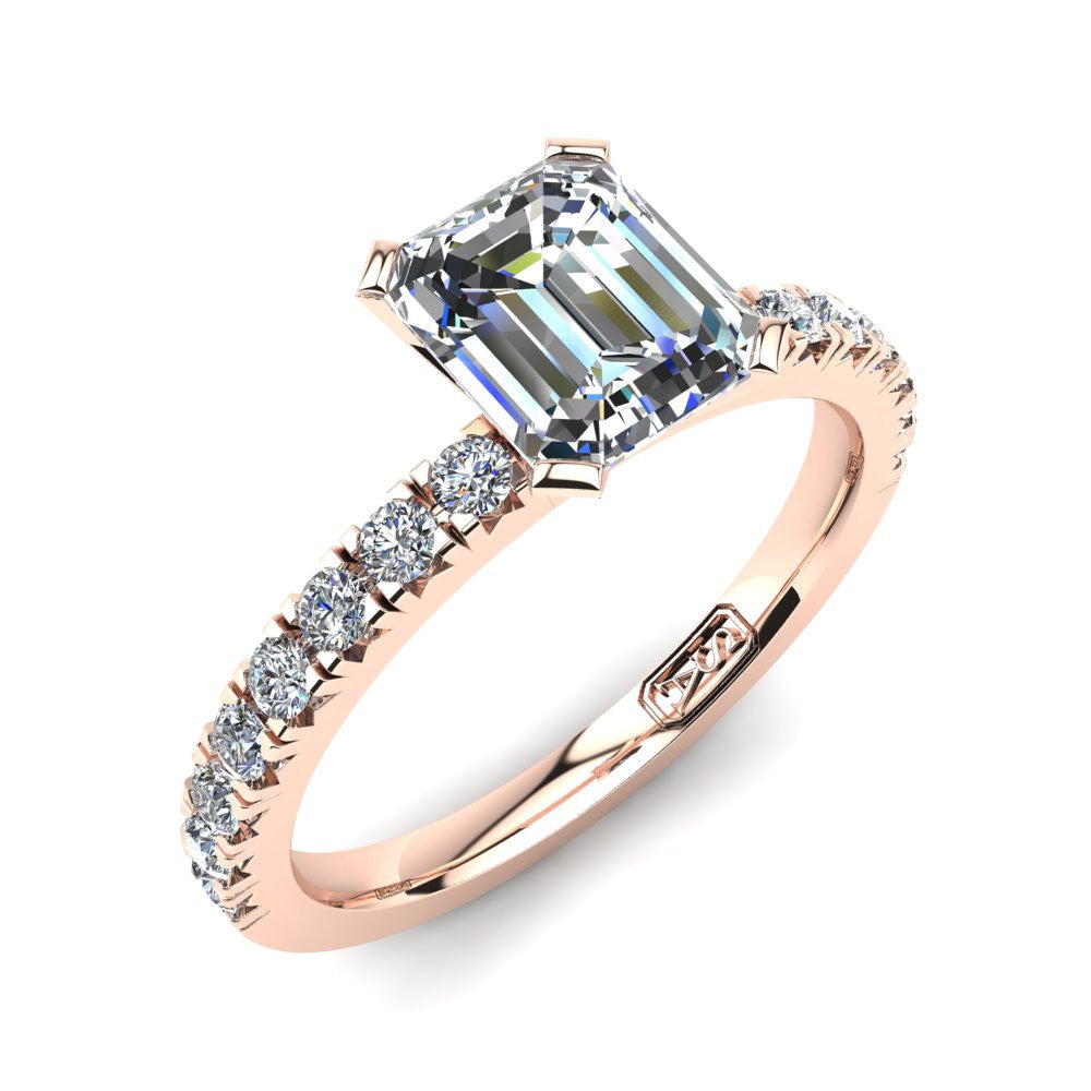 'Emily' Emerald Cut Lab Grown Engagement Ring