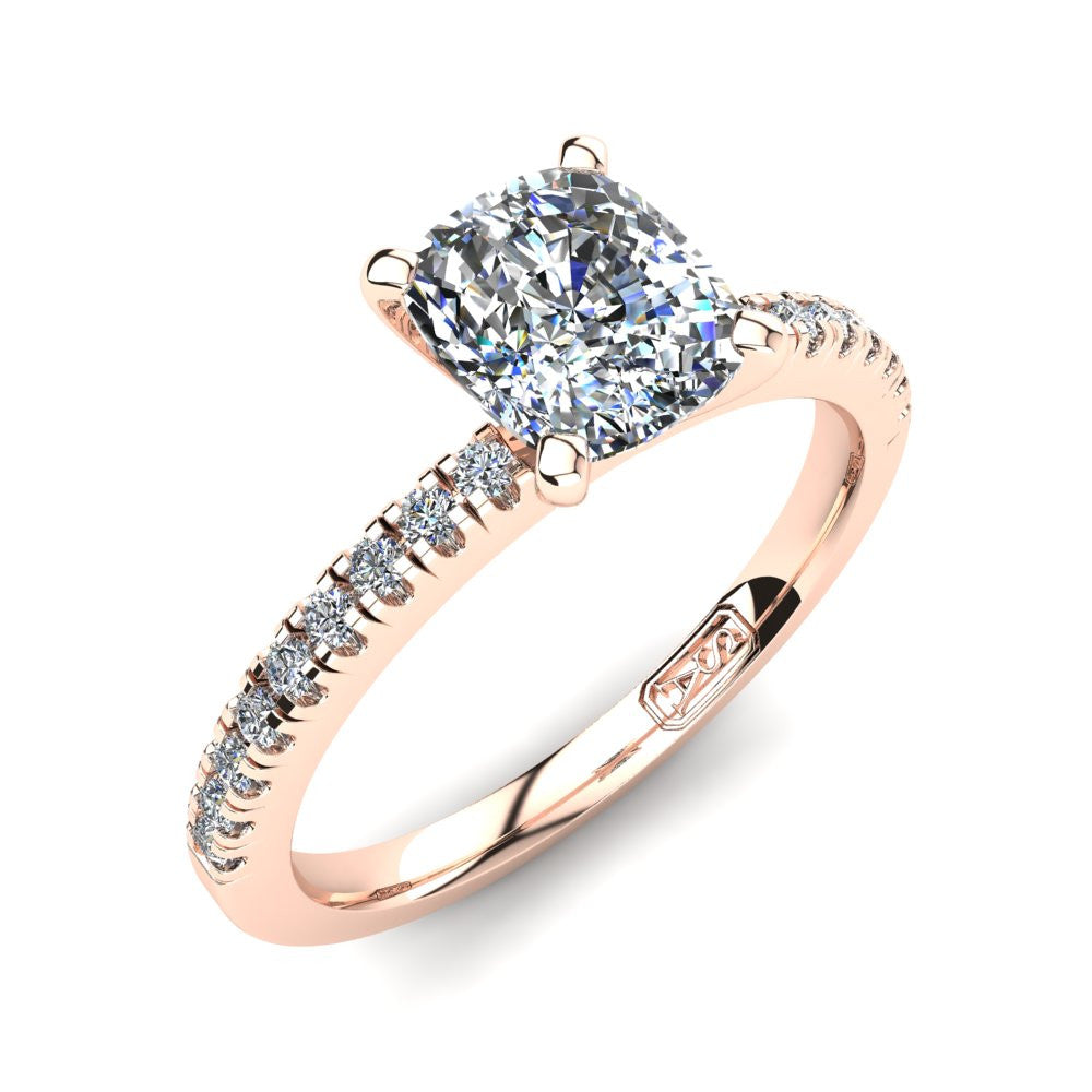 'Chloe' Cushion Cut Lab Grown Engagement Ring