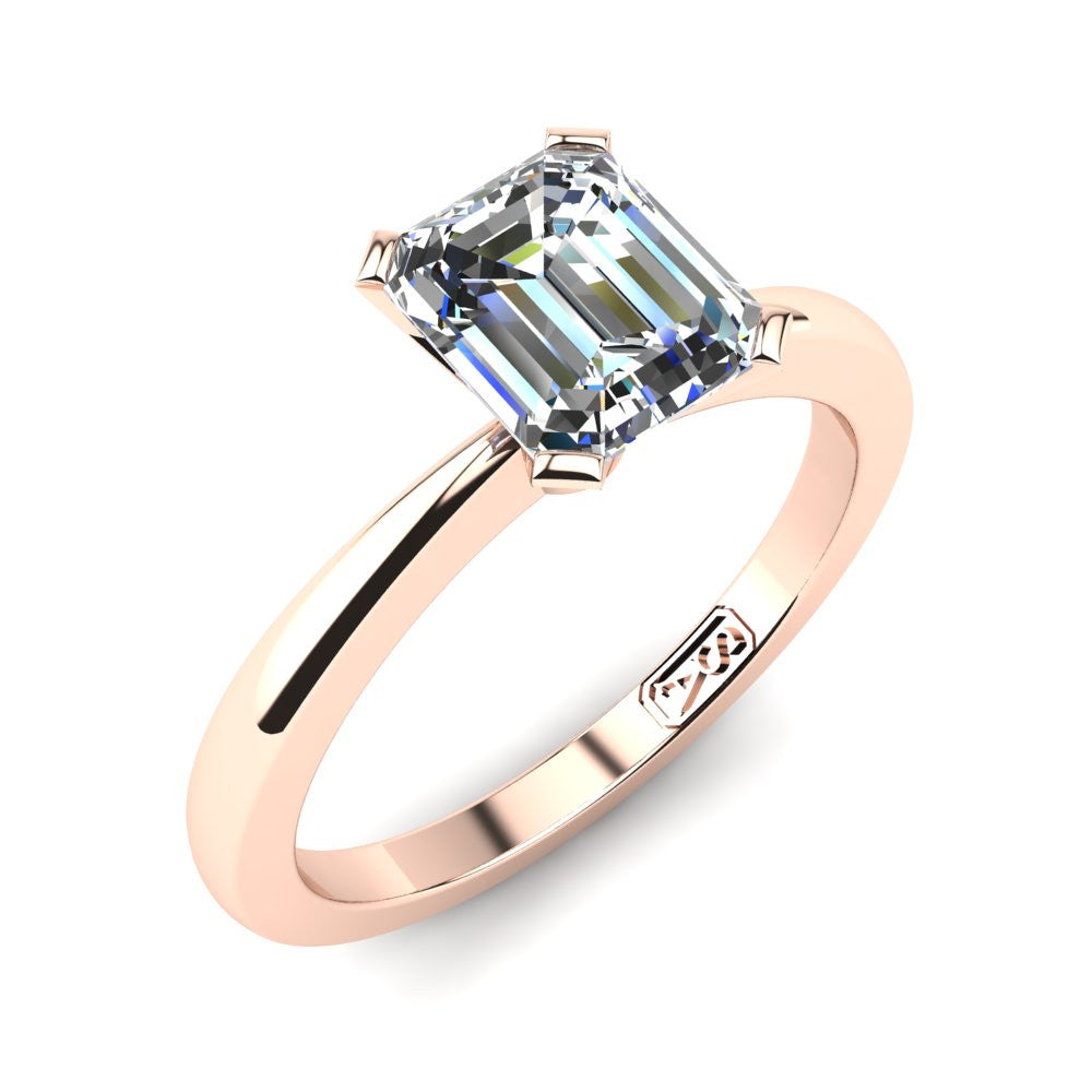 'Grace' Emerald Cut Lab Grown Engagement Ring