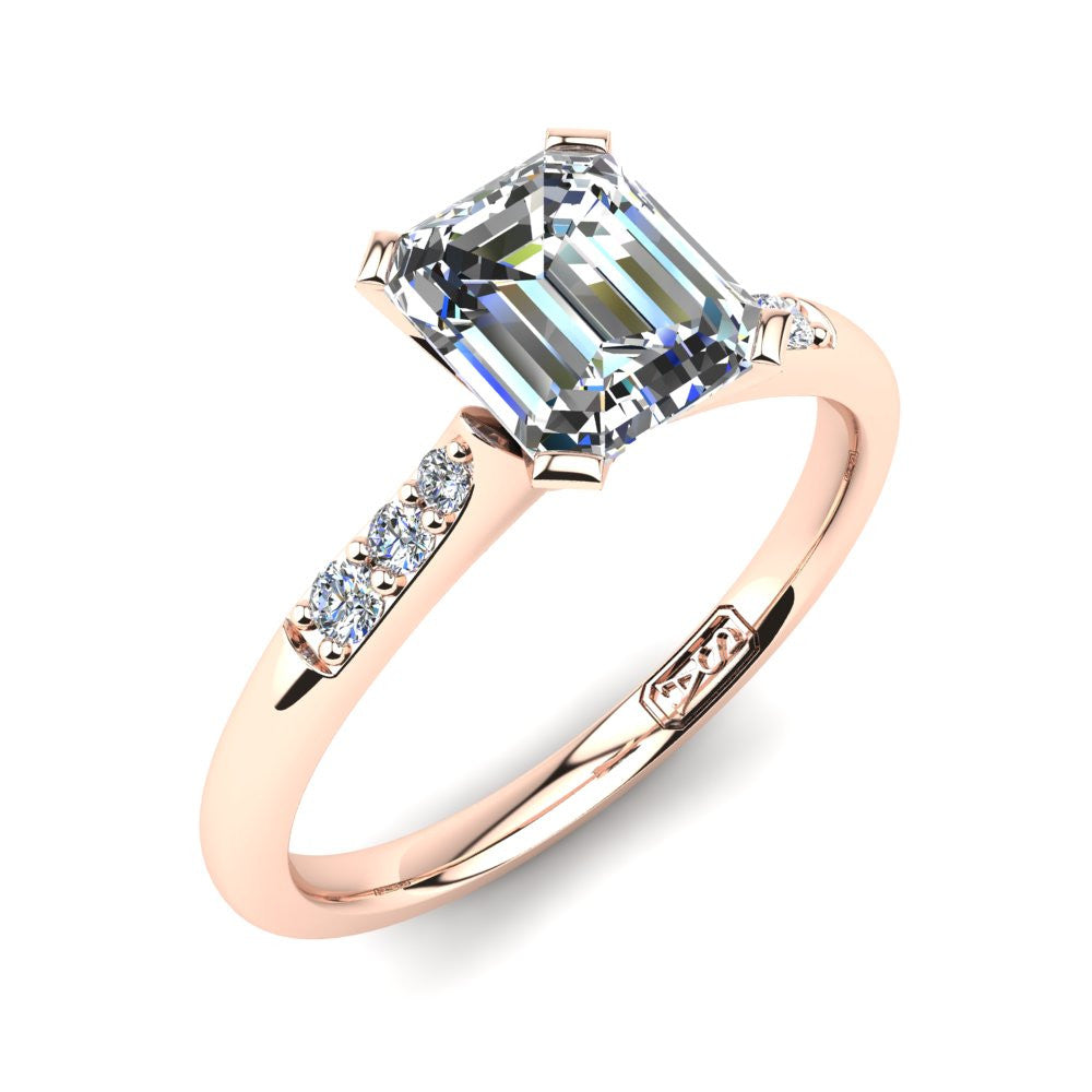'Hope' Emerald Cut Lab Grown Engagement Ring