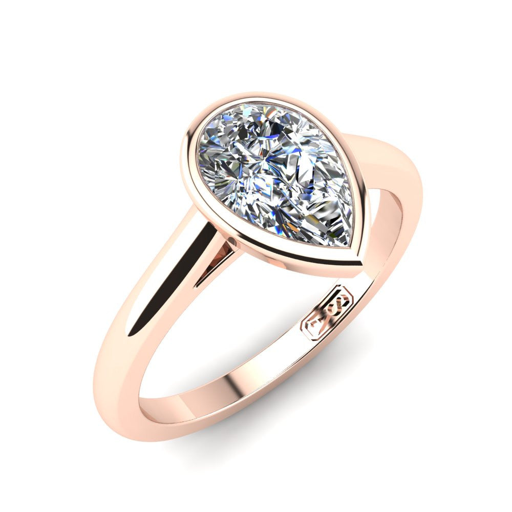 'Abbie' Pear Cut Lab Grown Engagement Ring