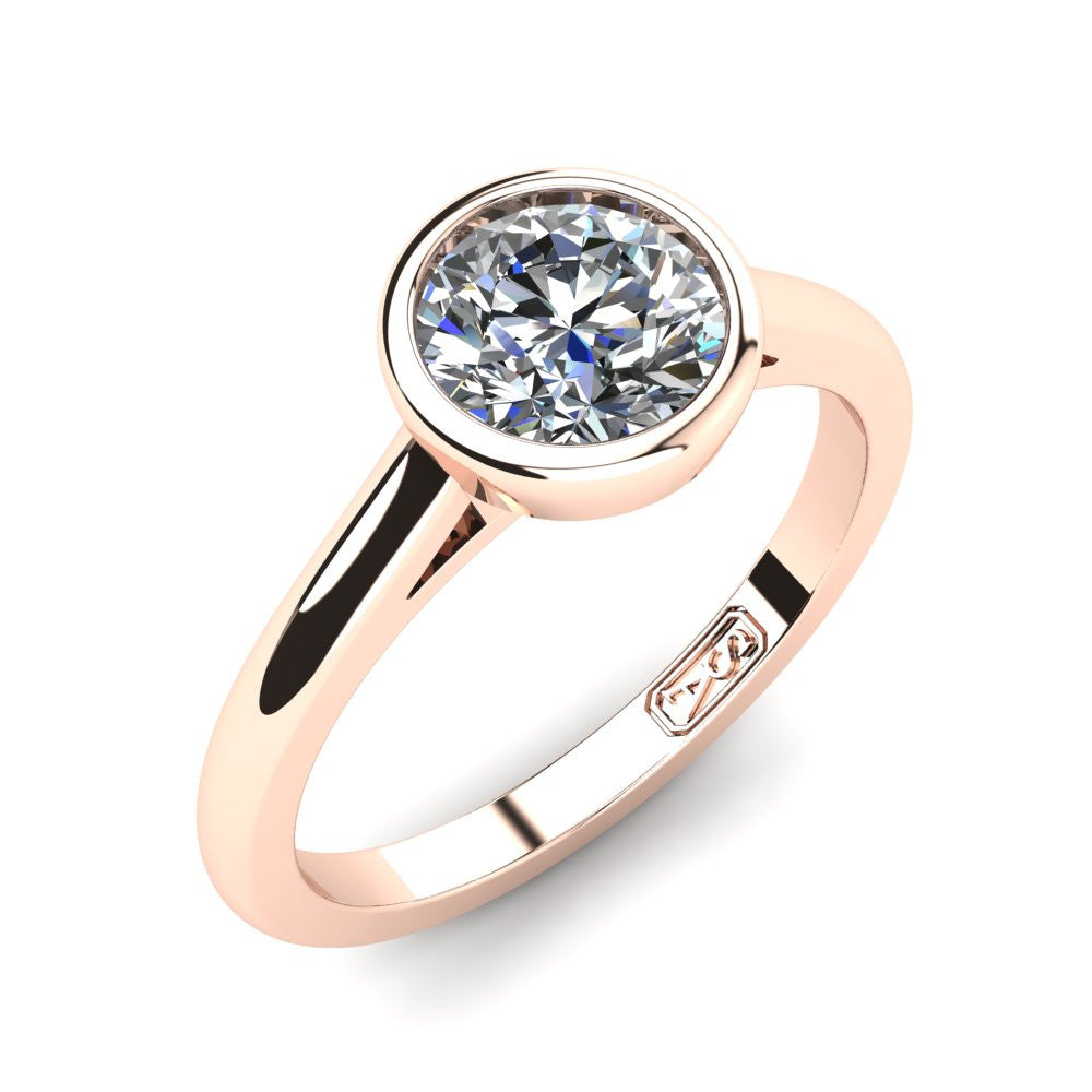 'Abbie' Round Brilliant Cut Lab Grown Engagement Ring