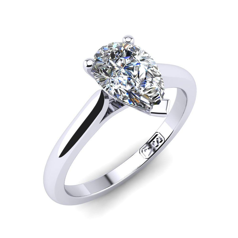 'Katie' Pear Cut Lab Grown Engagement Ring
