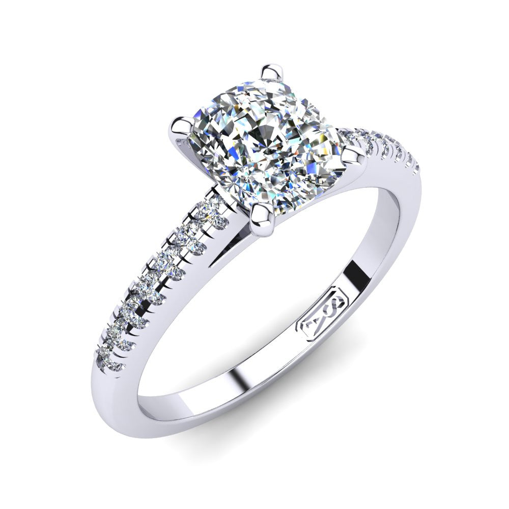 'Julia' Cushion Cut Lab Grown Engagement Ring