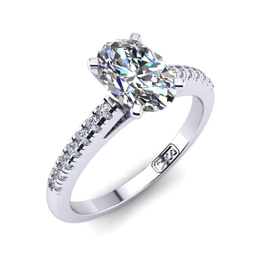 'Julia' Oval Cut Lab Grown Engagement Ring
