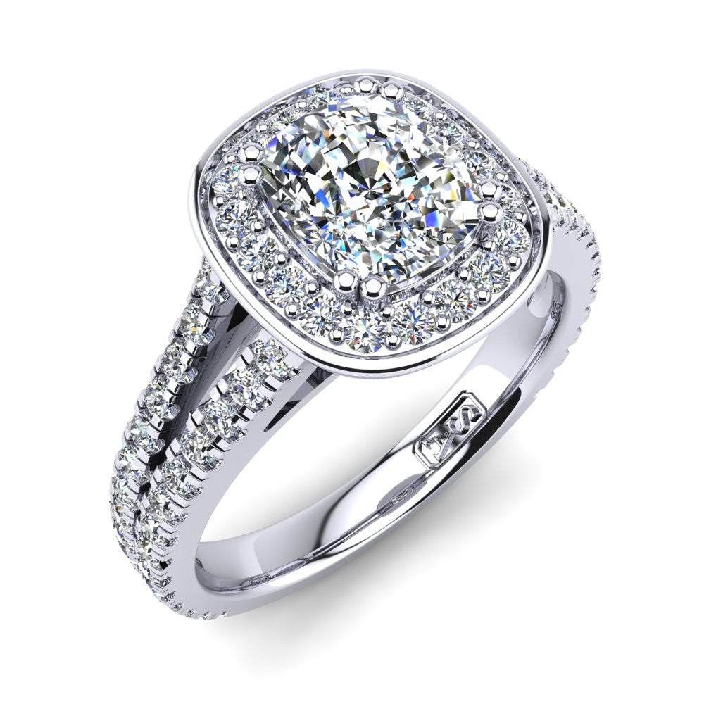 'Flora' Cushion Cut Lab Grown Engagement Ring