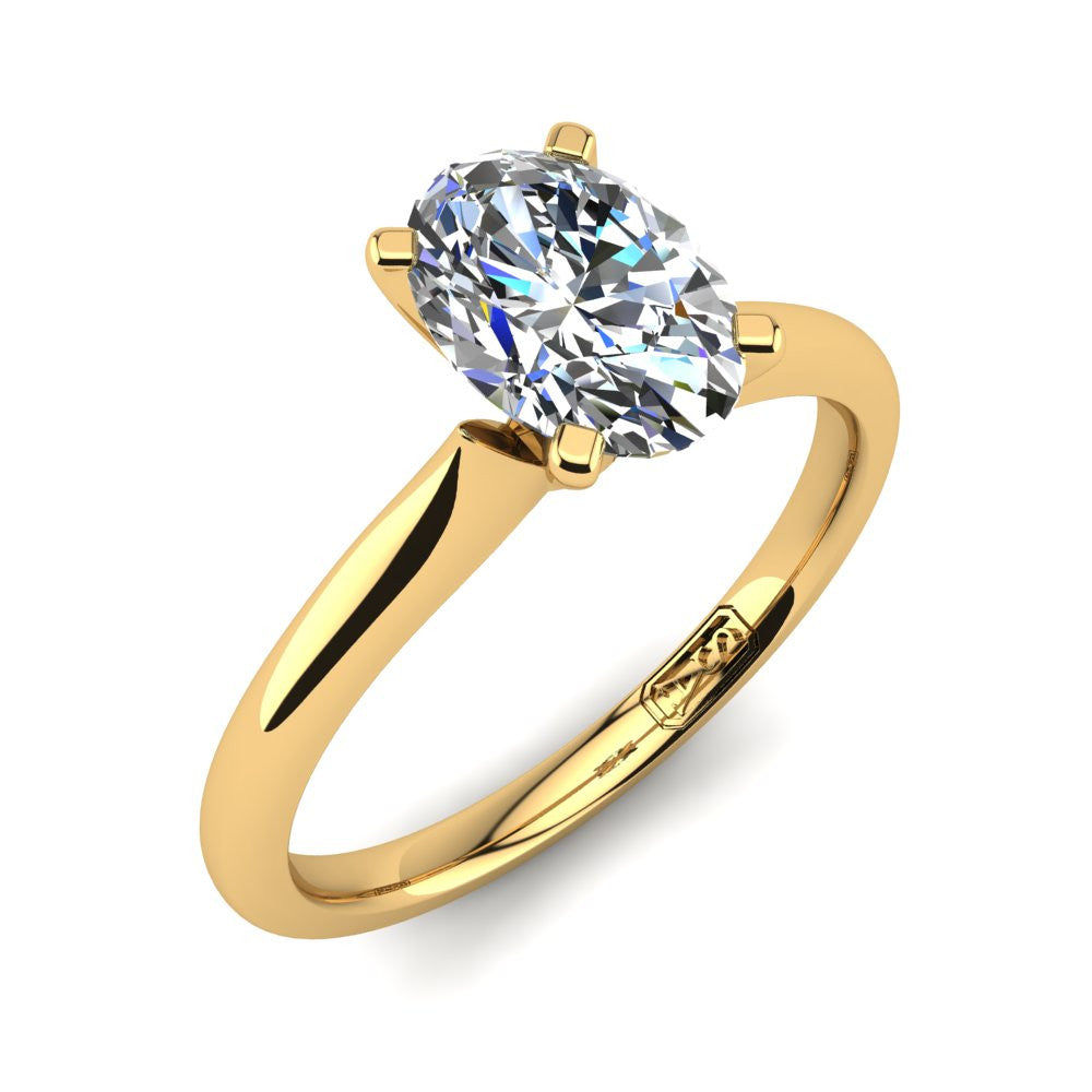'Delta' Oval Cut Lab Grown Engagement Ring