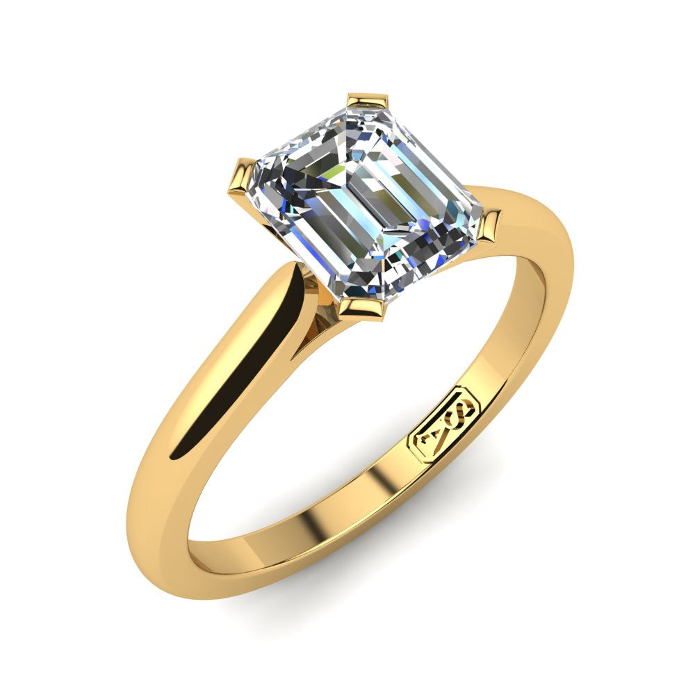 'Katie' Emerald Cut Lab Grown Engagement Ring