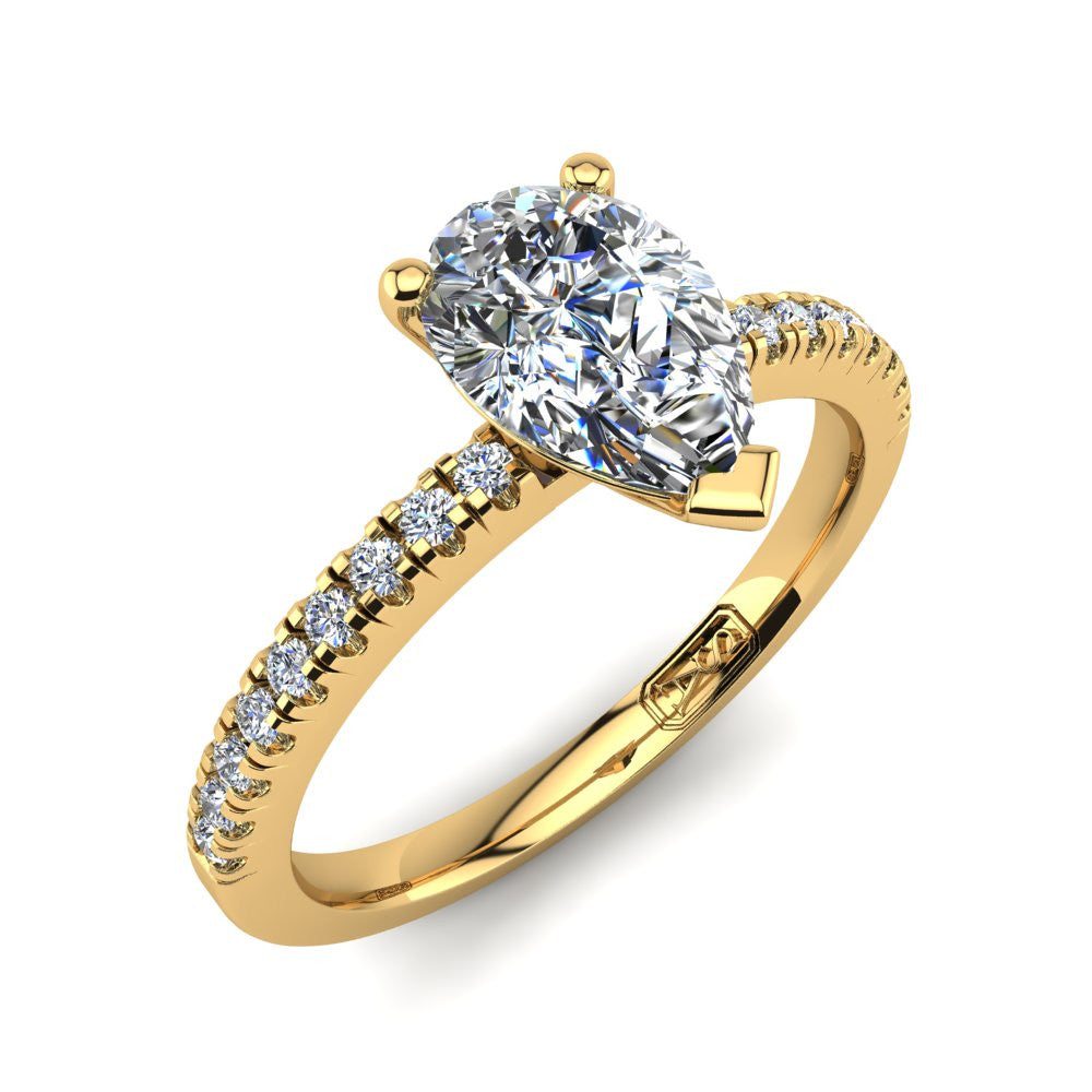 'Chloe' Pear Cut Lab Grown Engagement Ring