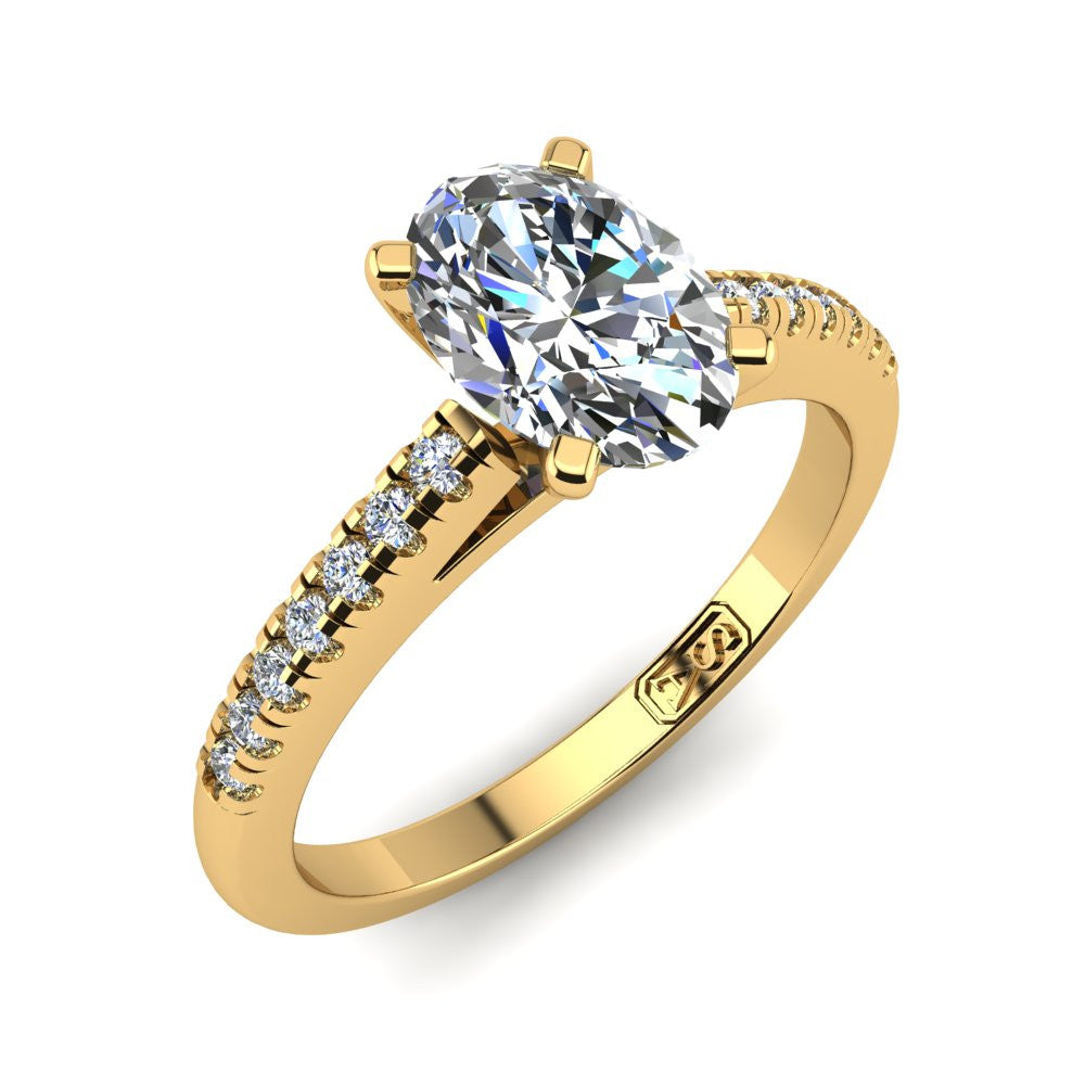 'Julia' Oval Cut Lab Grown Engagement Ring