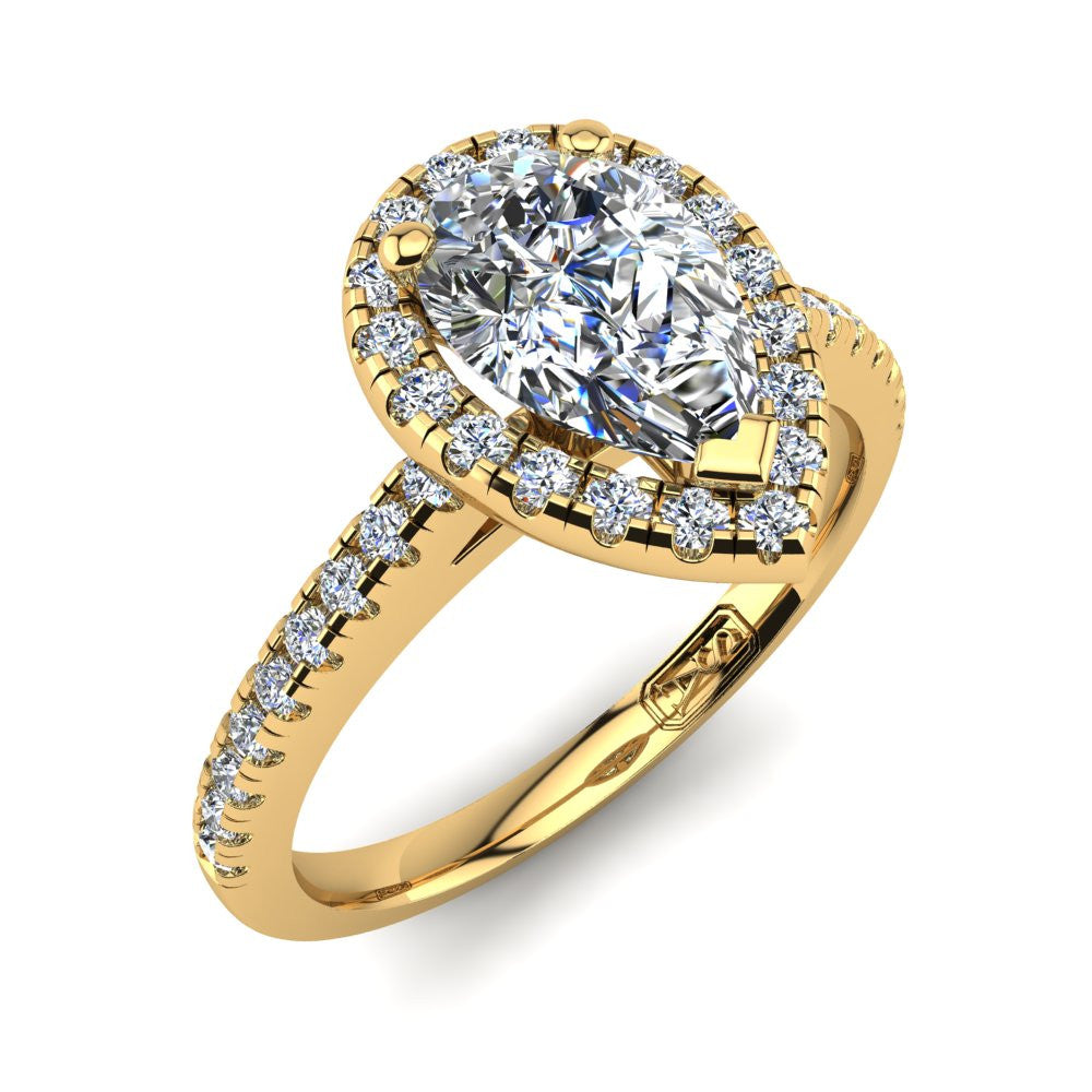 'Jenna' Pear Cut Lab Grown Engagement Ring