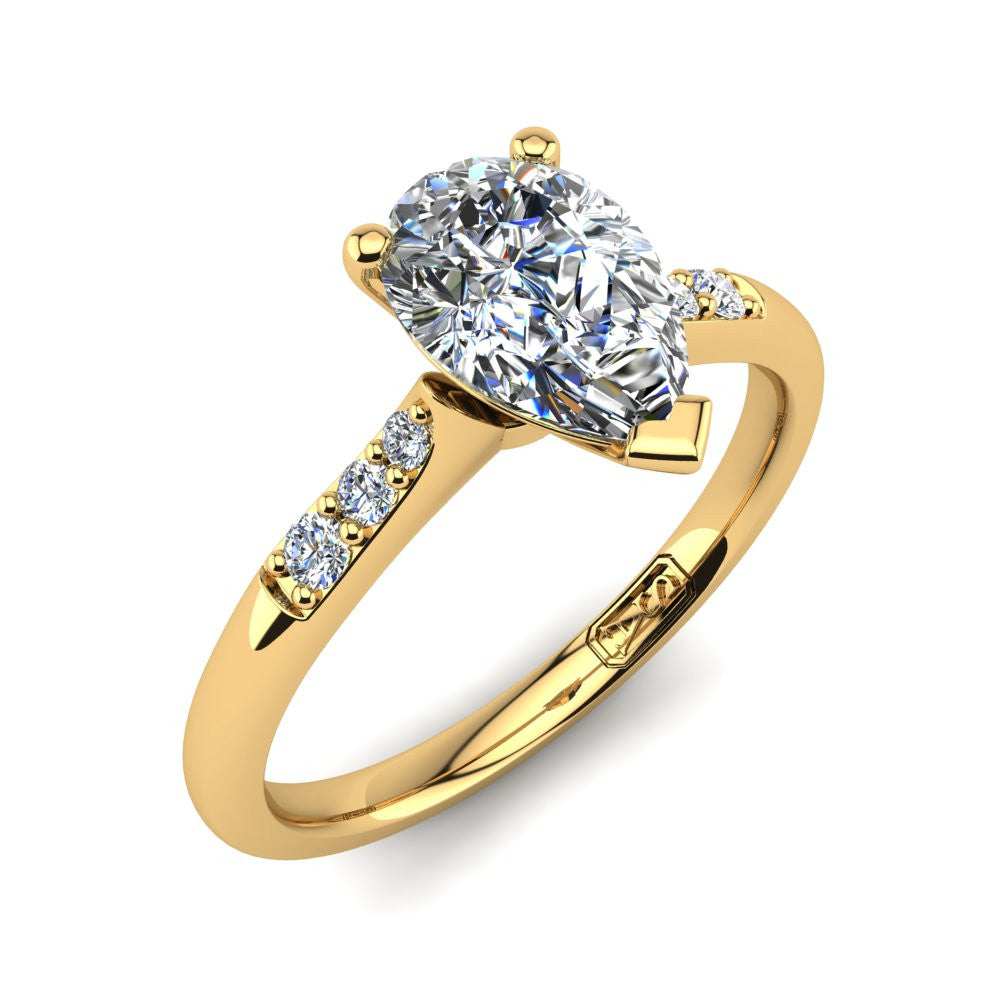 'Hope' Pear Cut Lab Grown Engagement Ring