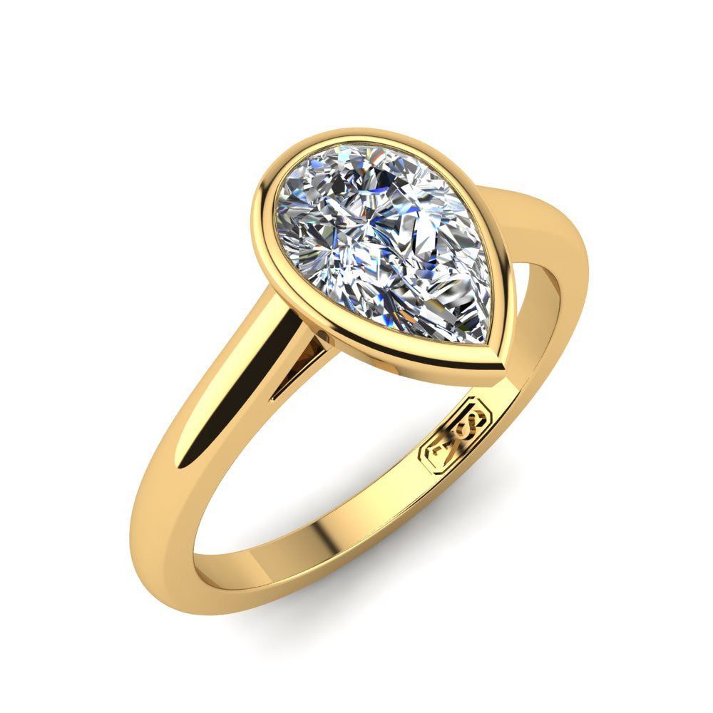 'Abbie' Pear Cut Lab Grown Engagement Ring