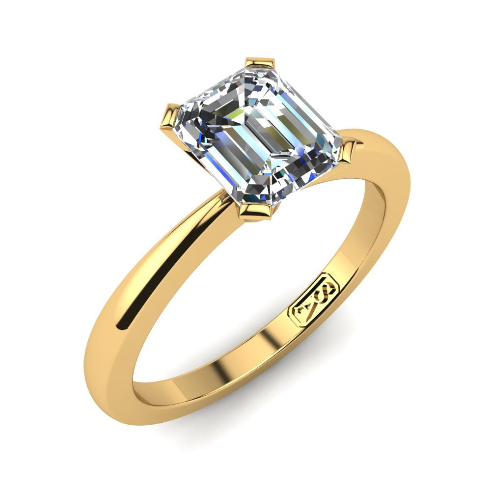 'Grace' Emerald Cut Lab Grown Engagement Ring