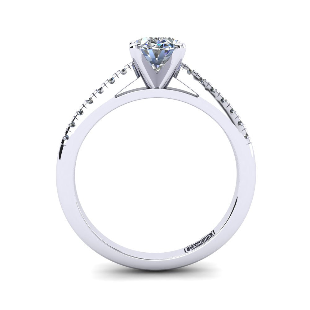 'Julia' Oval Cut Lab Grown Engagement Ring