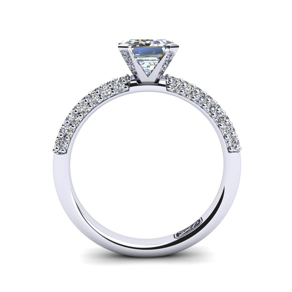 'Kylie' Emerald Cut Lab Grown Engagement Ring