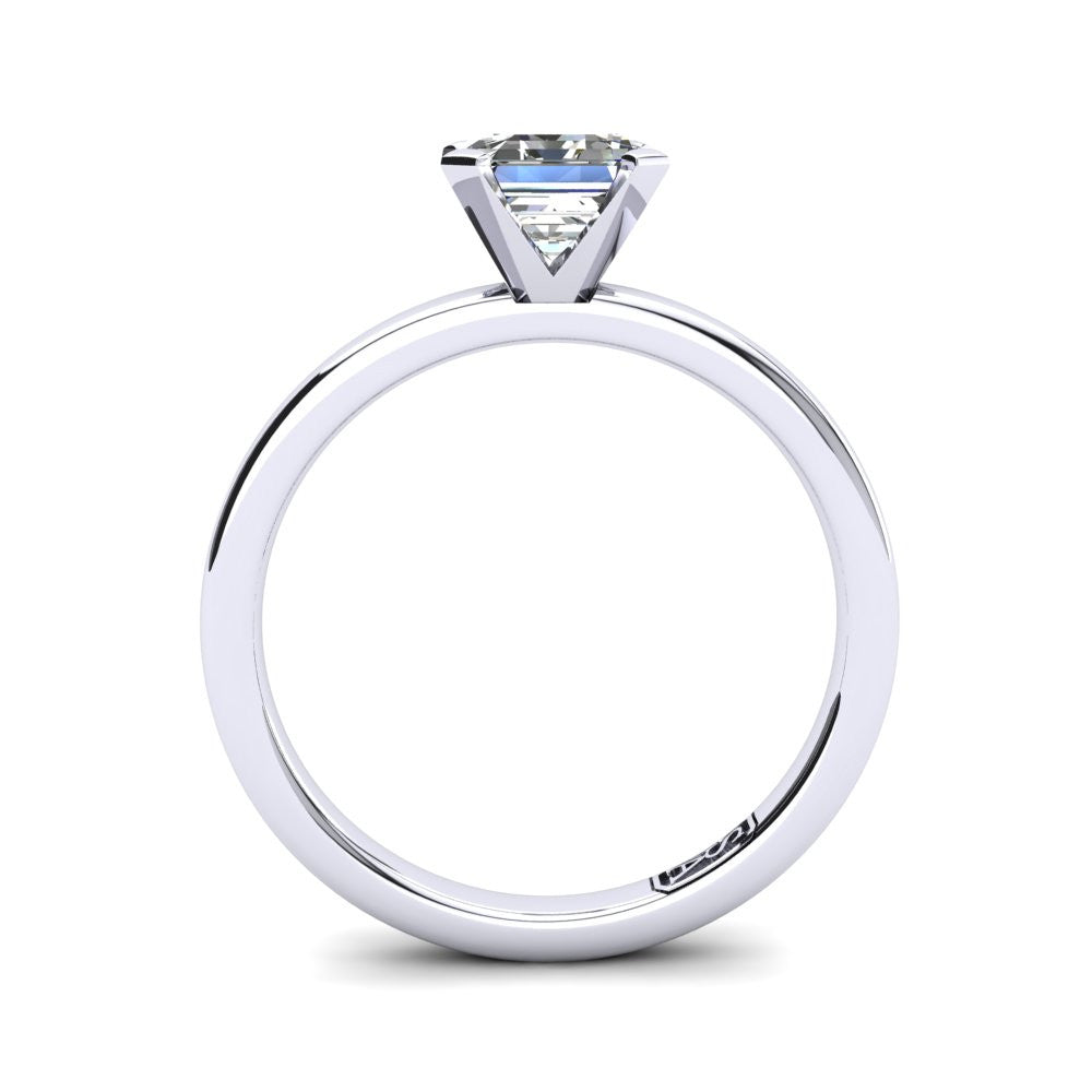 'Fiona' Emerald Cut Lab Grown Engagement Ring