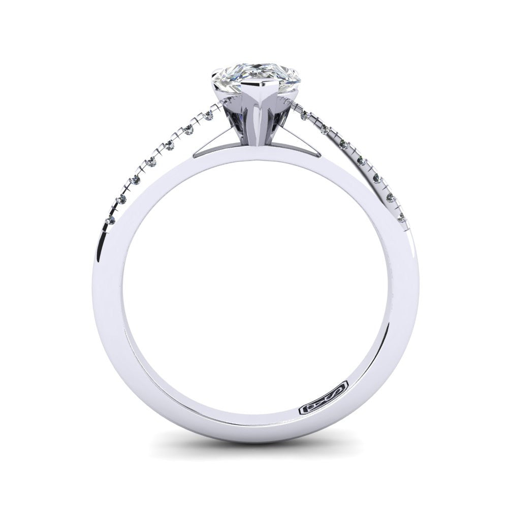 'Julia' Pear Cut Lab Grown Engagement Ring
