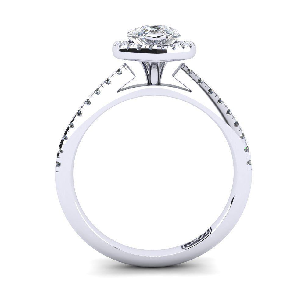 'Jenna' Pear Cut Lab Grown Engagement Ring