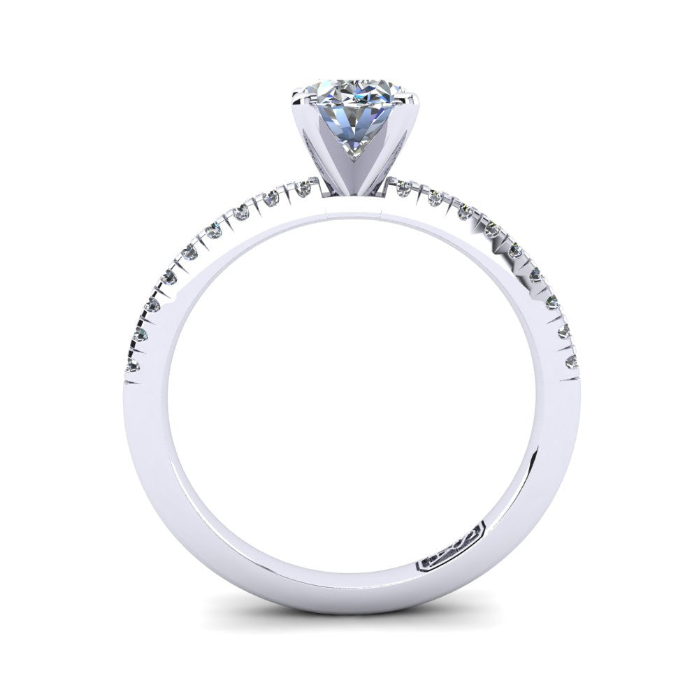 'Chloe' Oval Cut Lab Grown Engagement Ring