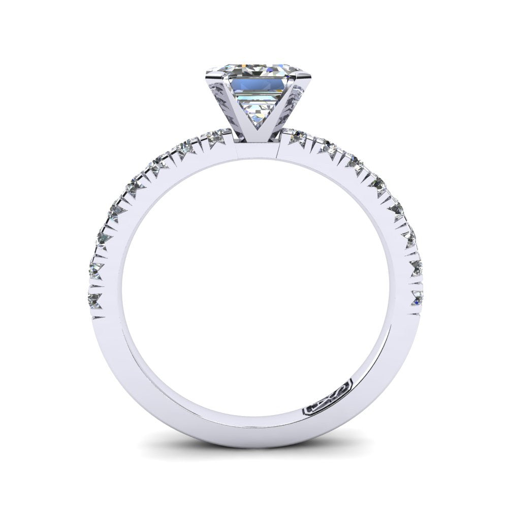 'Emily' Emerald Cut Lab Grown Engagement Ring