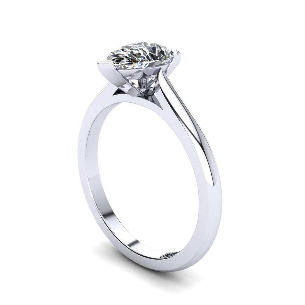 'Katie' Pear Cut Lab Grown Engagement Ring