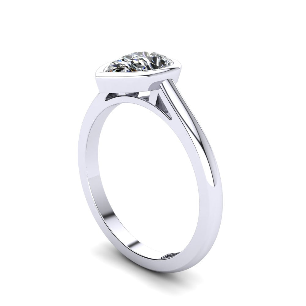 'Abbie' Pear Cut Lab Grown Engagement Ring