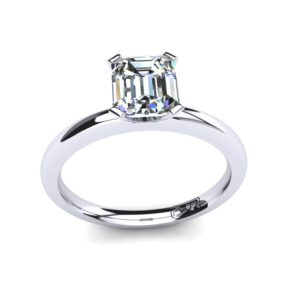 'Casey' Emerald Cut Lab Grown Engagement Ring