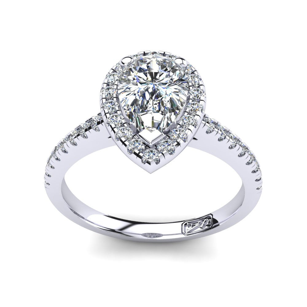 'Jenna' Pear Cut Lab Grown Engagement Ring