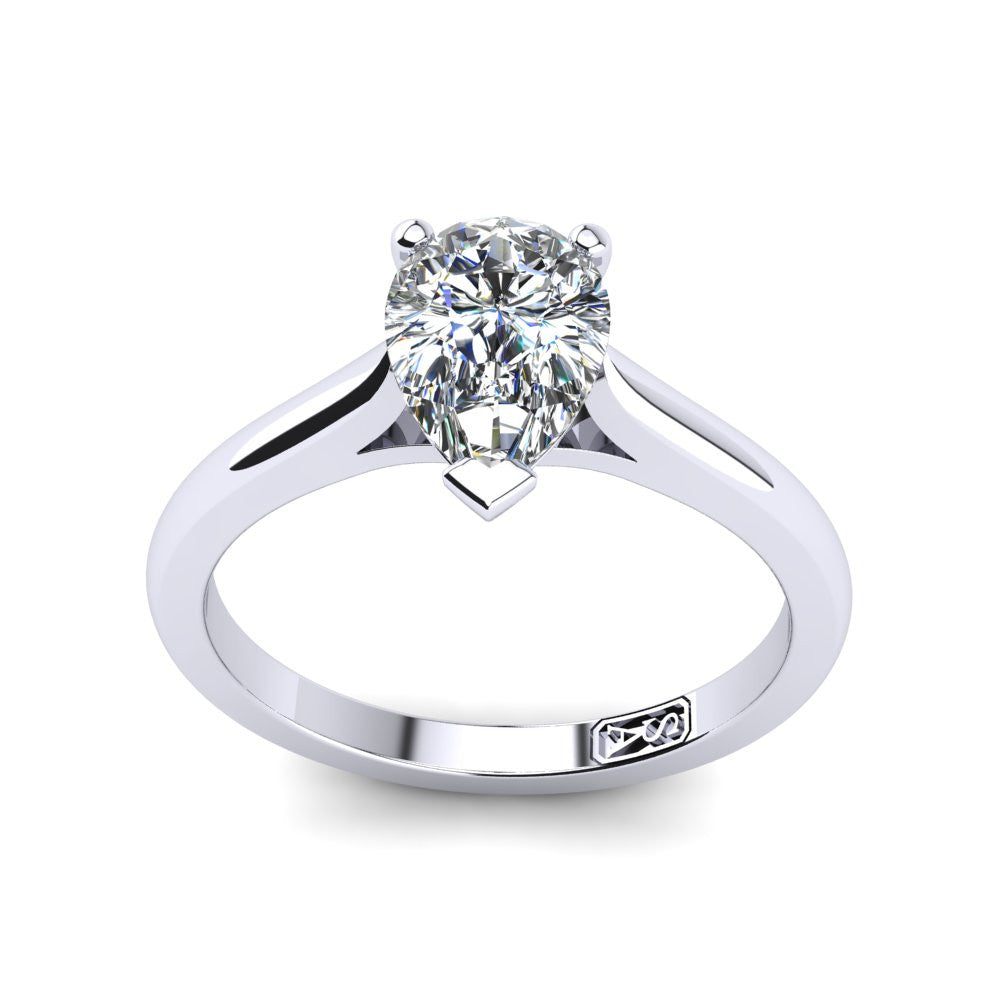 'Katie' Pear Cut Lab Grown Engagement Ring