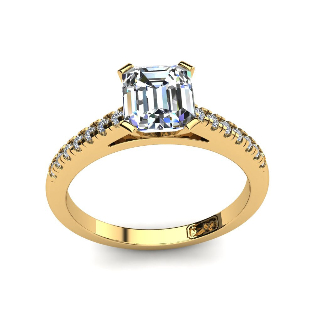 'Julia' Emerald Cut Lab Grown Engagement Ring