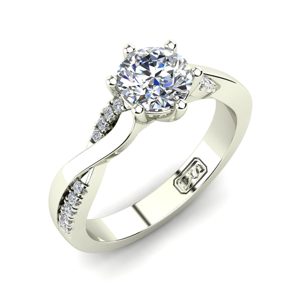 'Adele' Round Brilliant Cut Lab Grown Engagement Ring