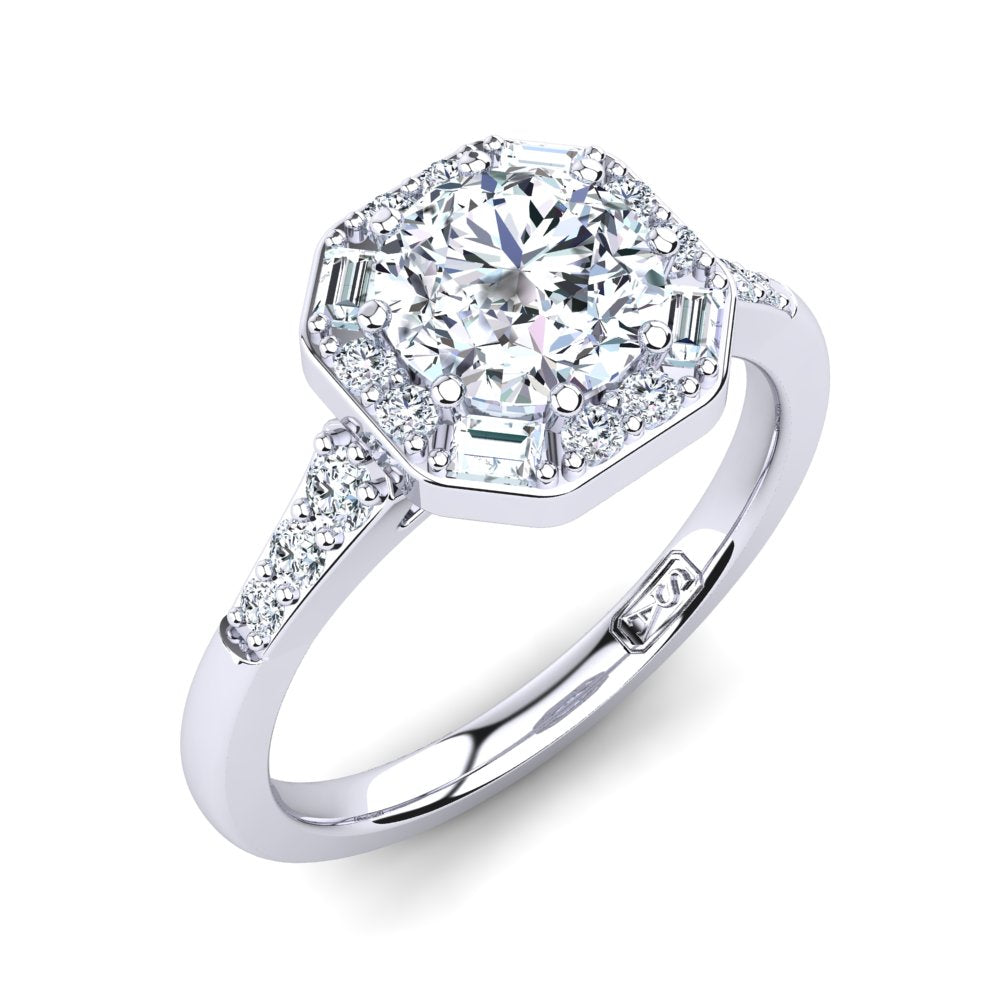 'April' Round Brilliant Cut Lab Grown Engagement Ring