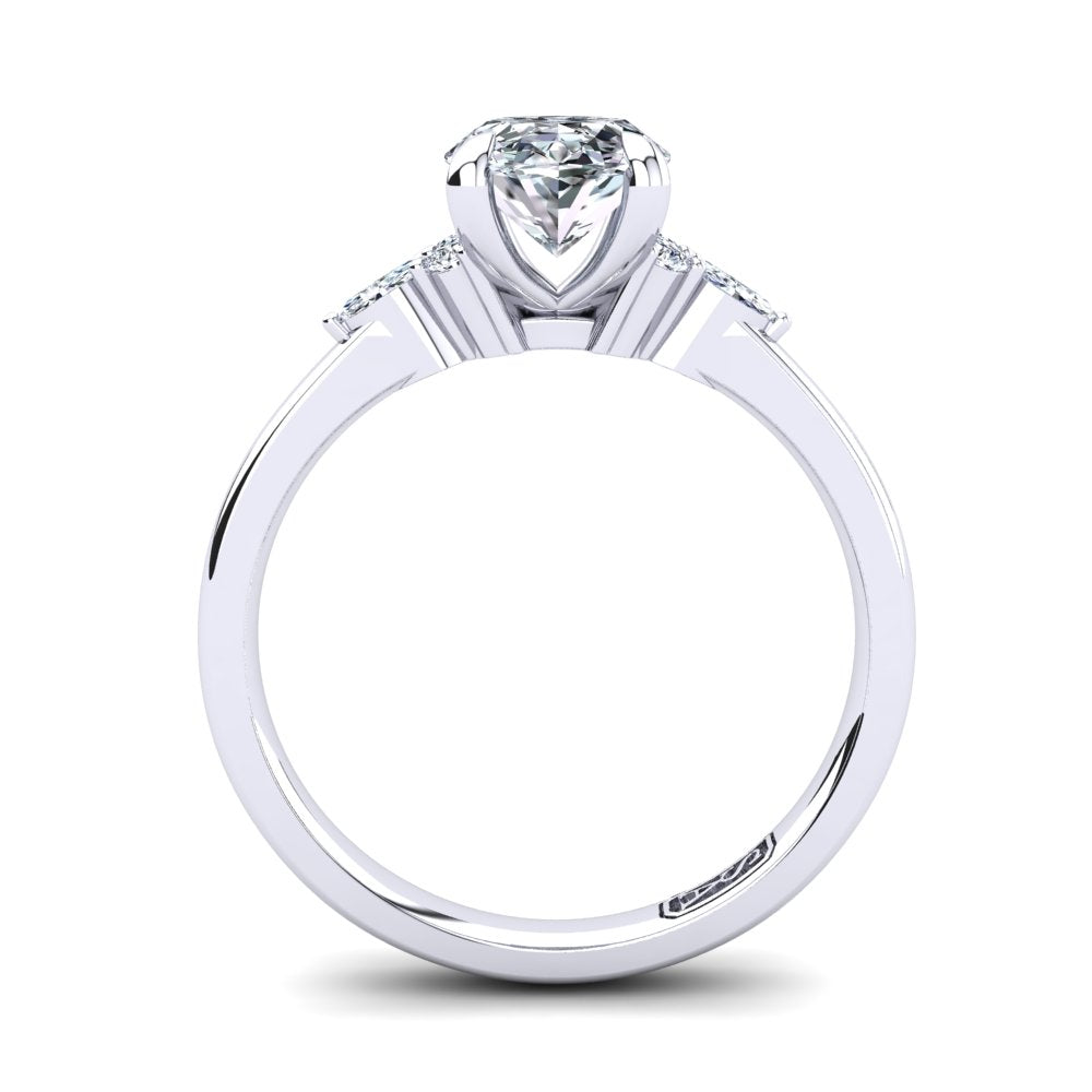'Edith' Oval Cut Lab Grown Engagement Ring