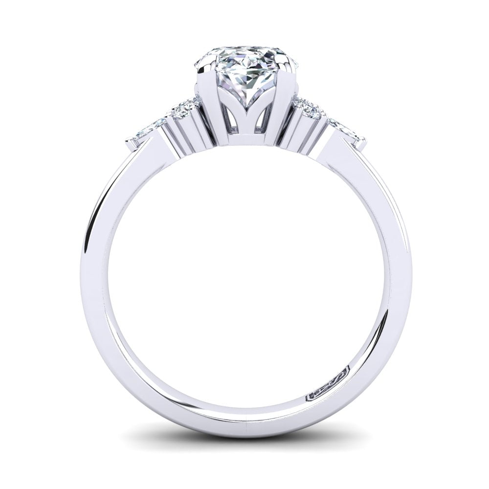 'Alex' Oval Cut Lab Grown Engagement Ring