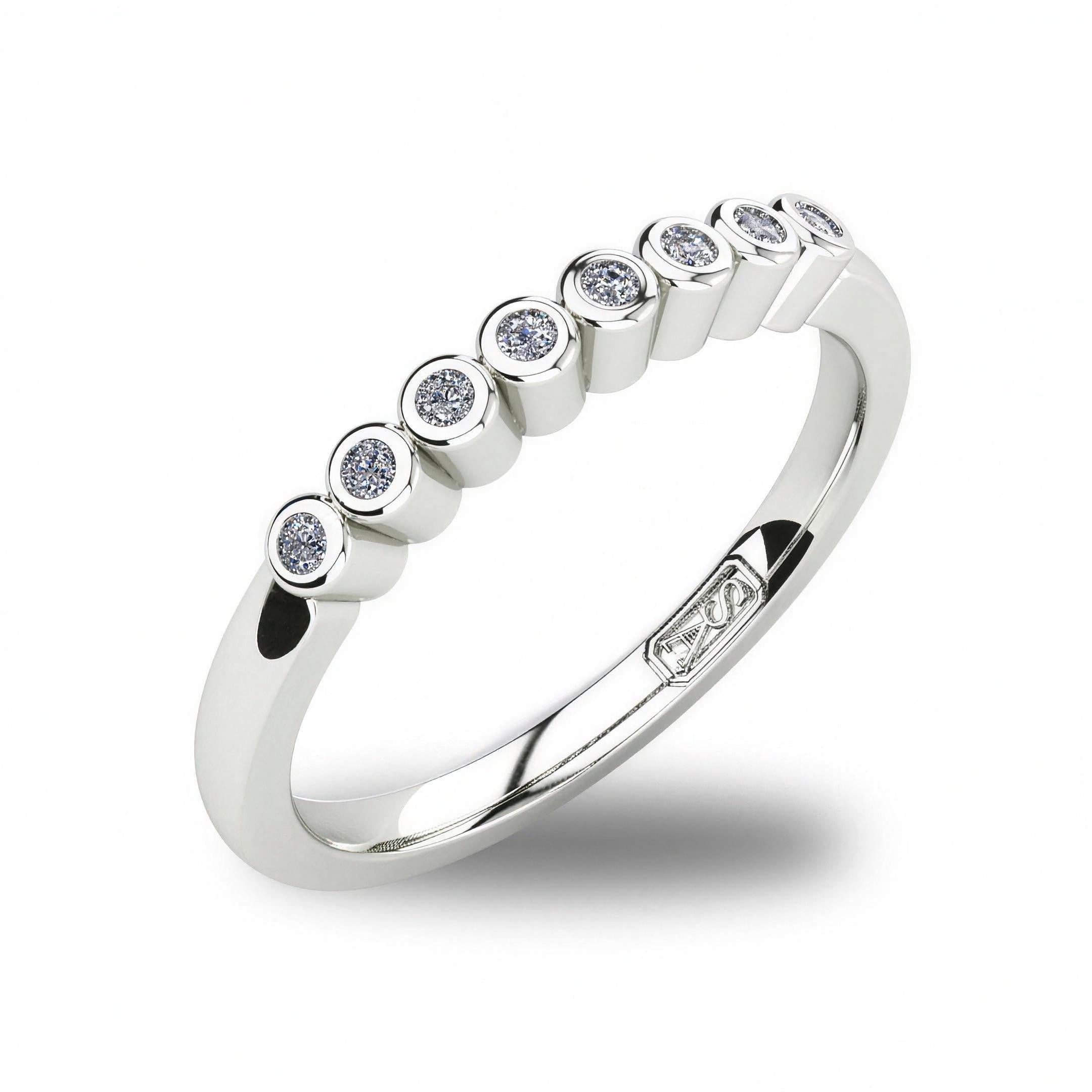 Bezel Set Diamond Wedding Band