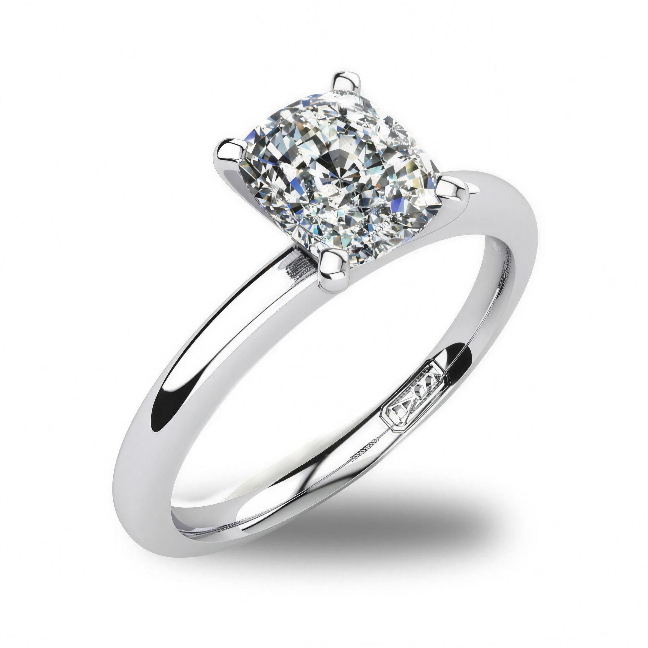 'Casey' Cushion Cut Lab Grown Engagement Ring