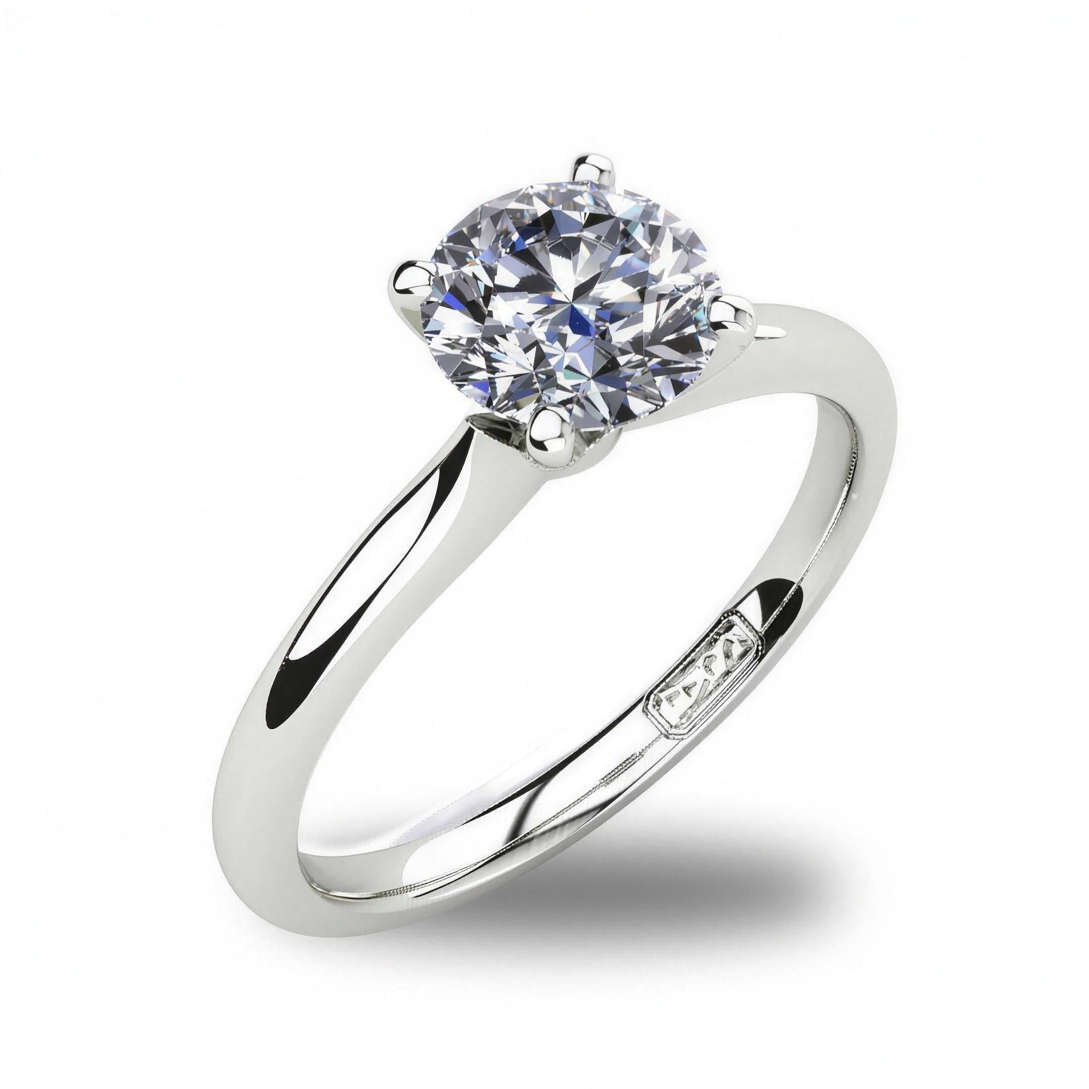 'Delta' Round Brilliant Cut Engagement Ring