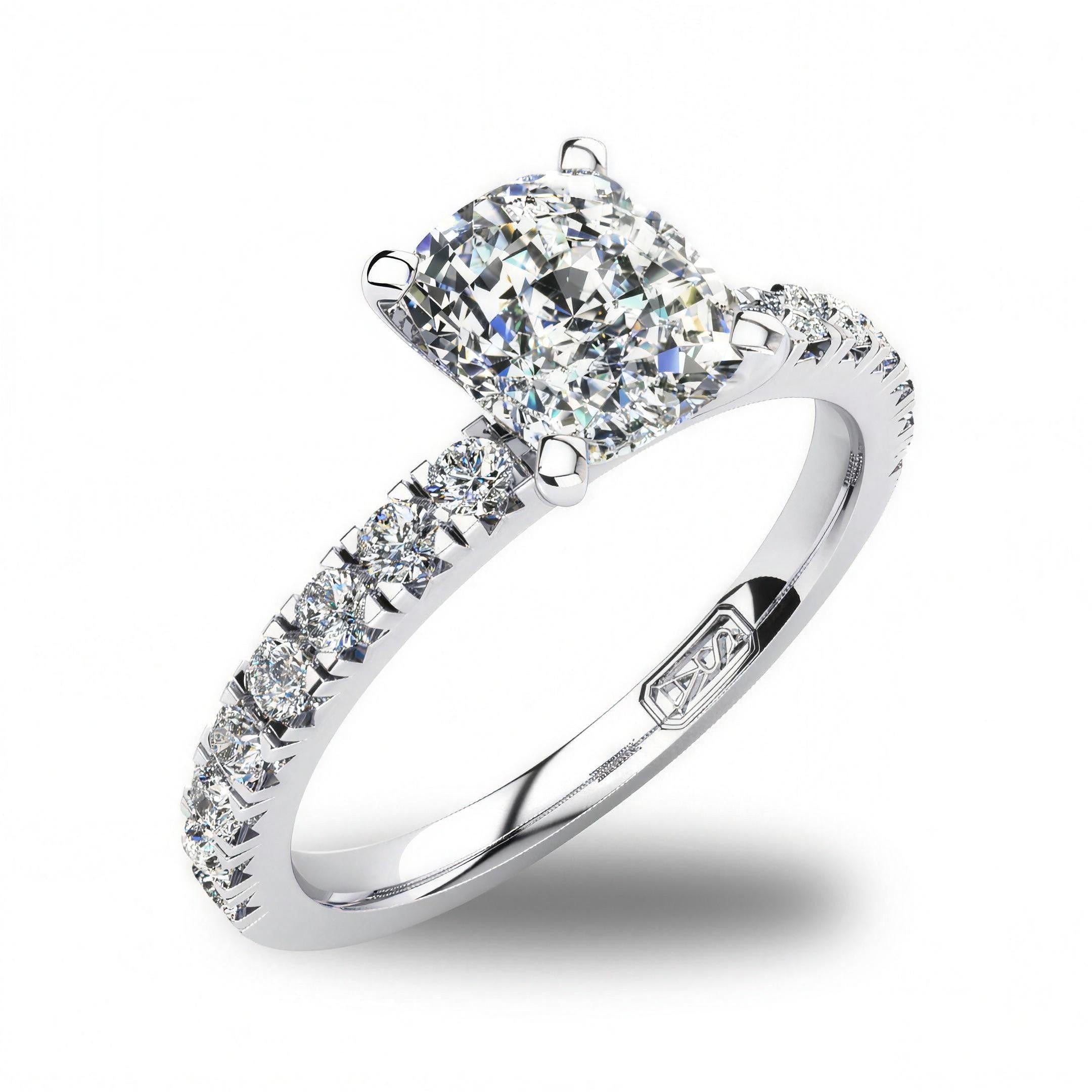 'Emily' Cushion Cut Lab Grown Engagement Ring