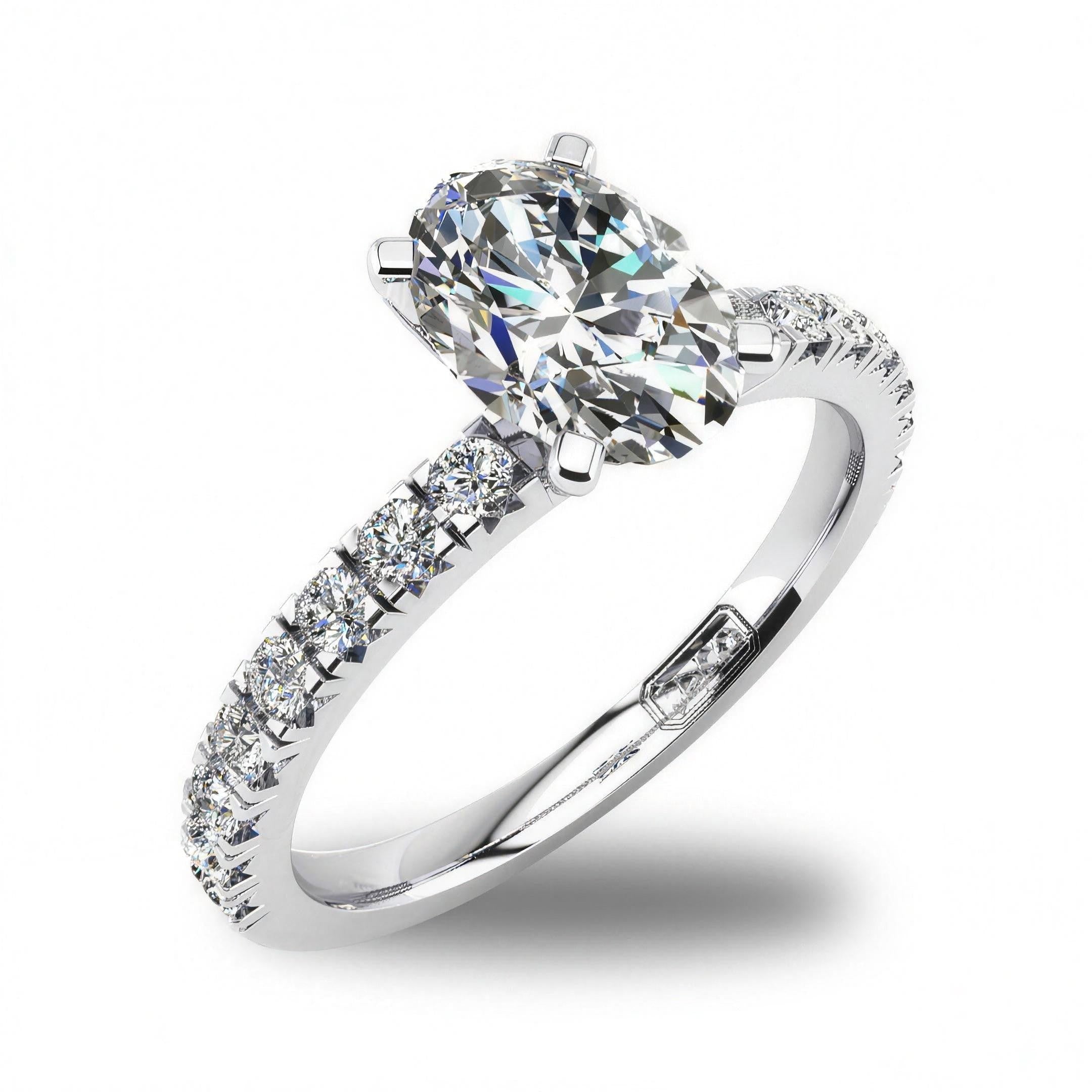 'Emily' Oval Cut Lab Grown Engagement Ring