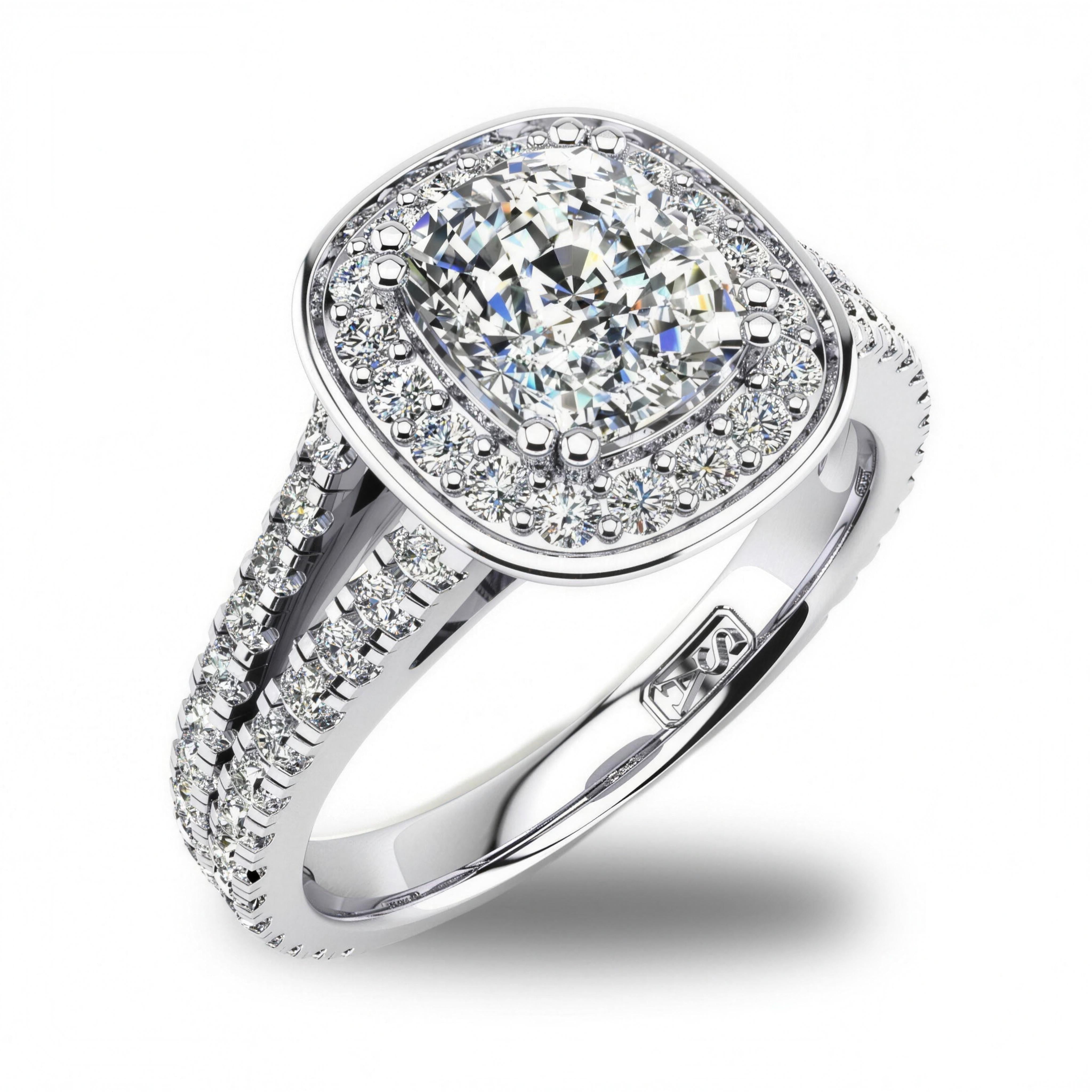 'Flora' Cushion Cut Lab Grown Engagement Ring