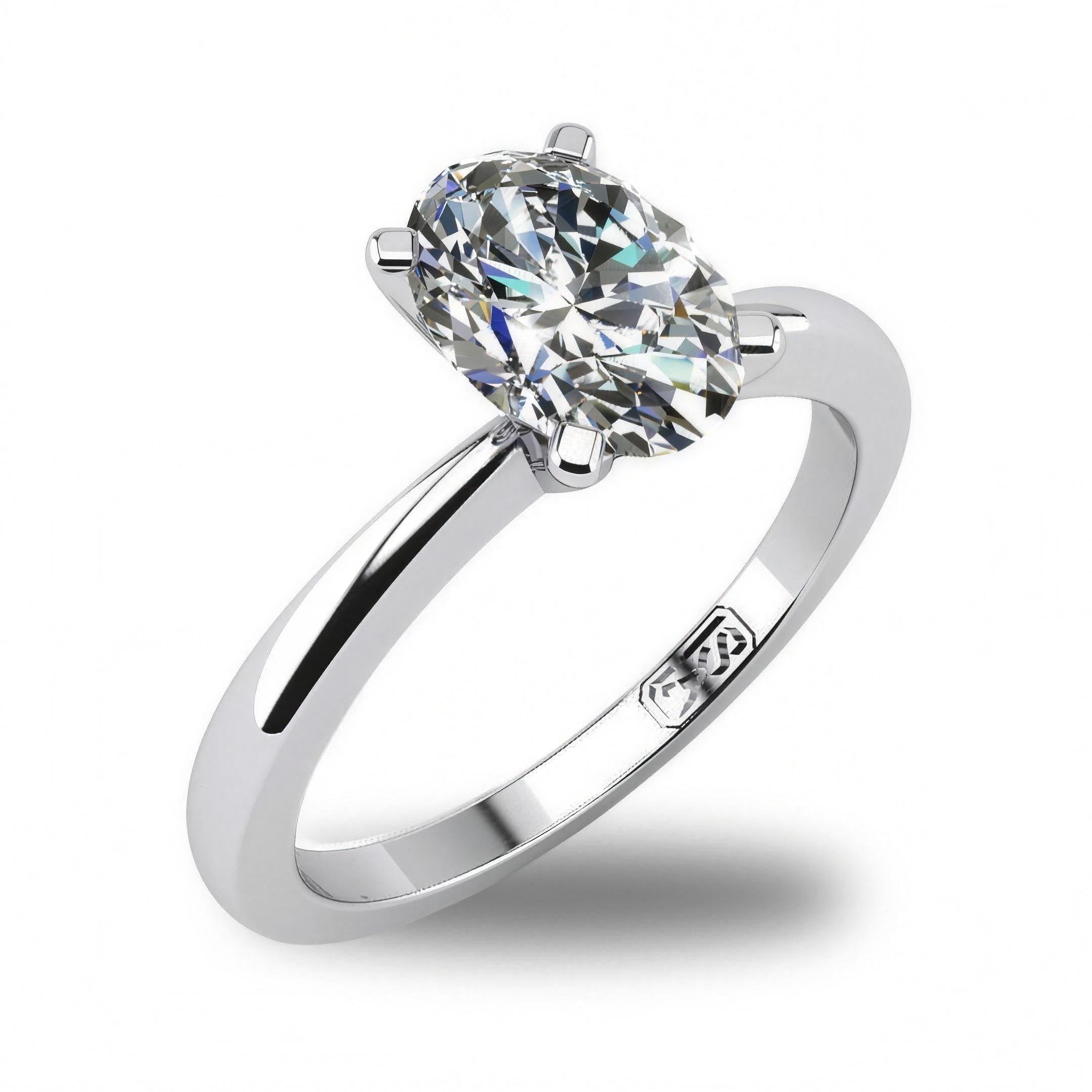 'Grace' Oval Cut Lab Grown Engagement Ring