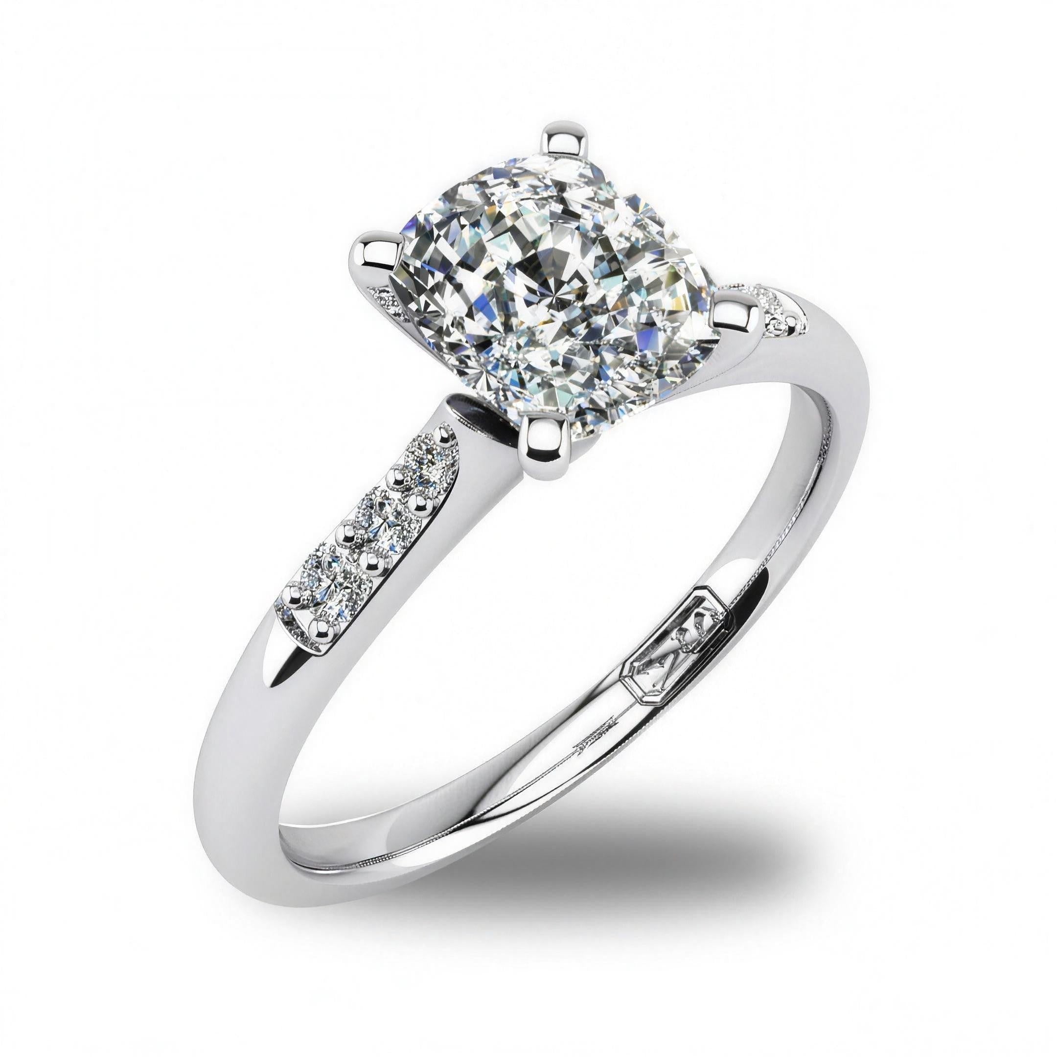 'Hope' Cushion Cut Lab Grown Engagement Ring