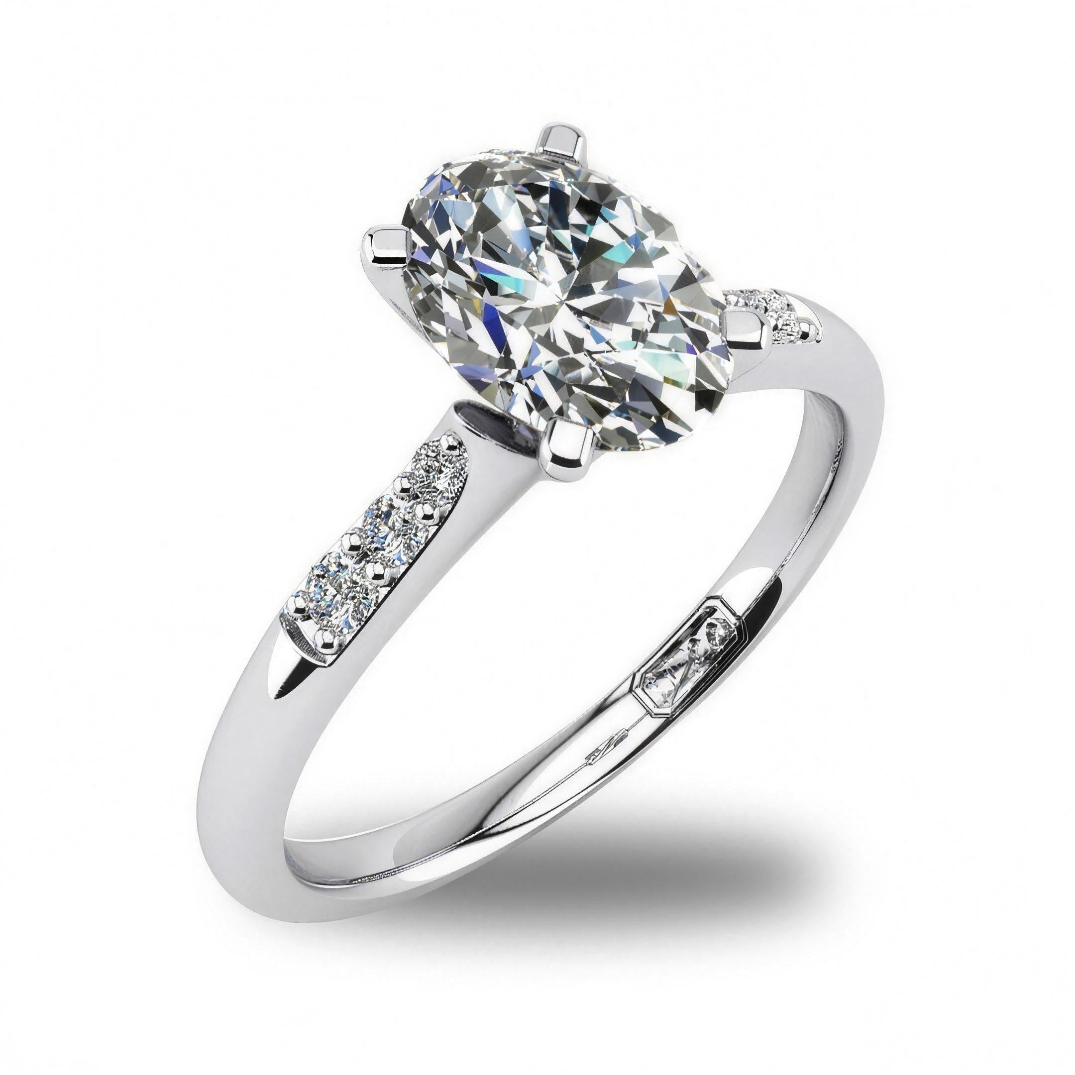 'Hope' Oval Cut Lab Grown Engagement Ring