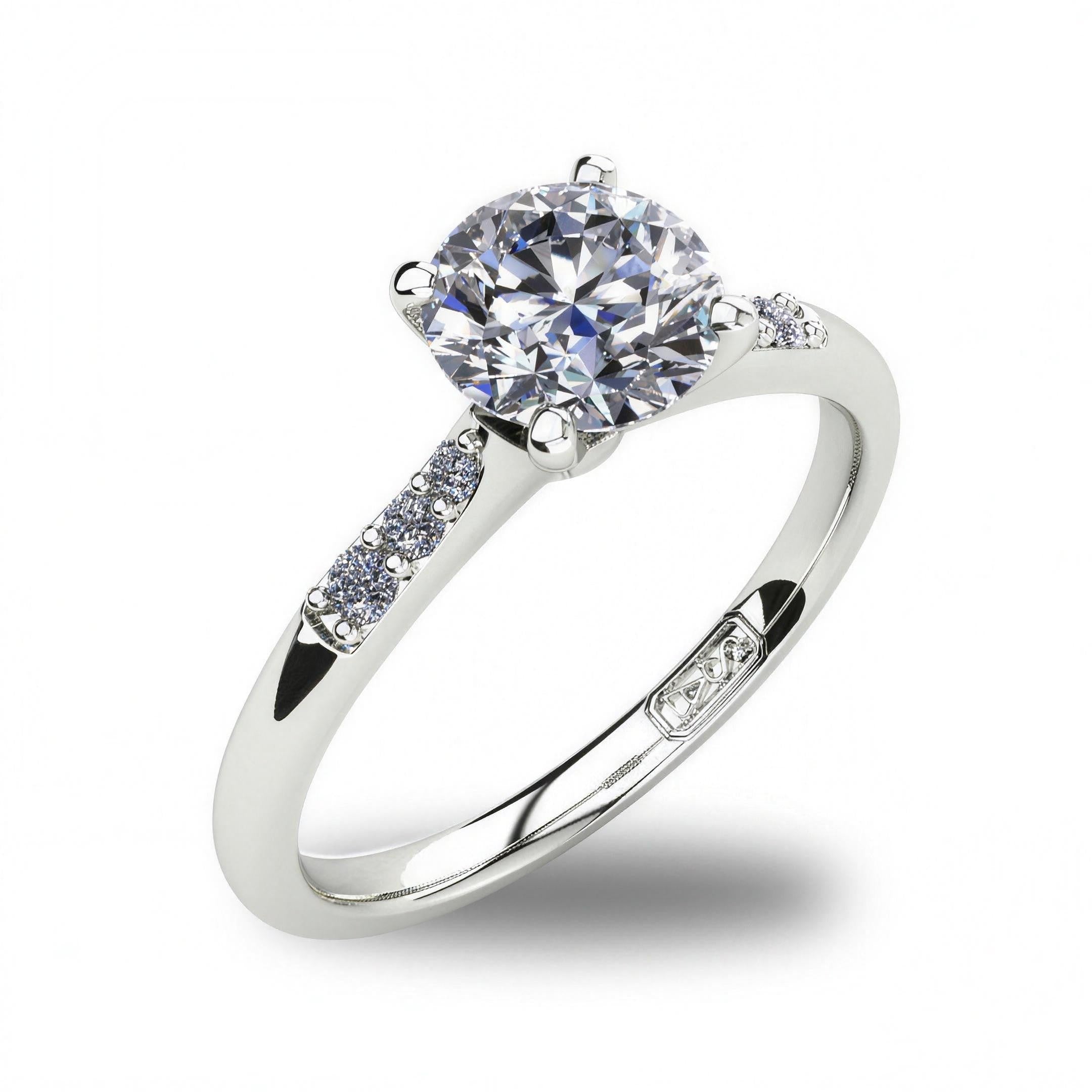 'Hope' Round Brilliant Cut Lab Grown Engagement Ring