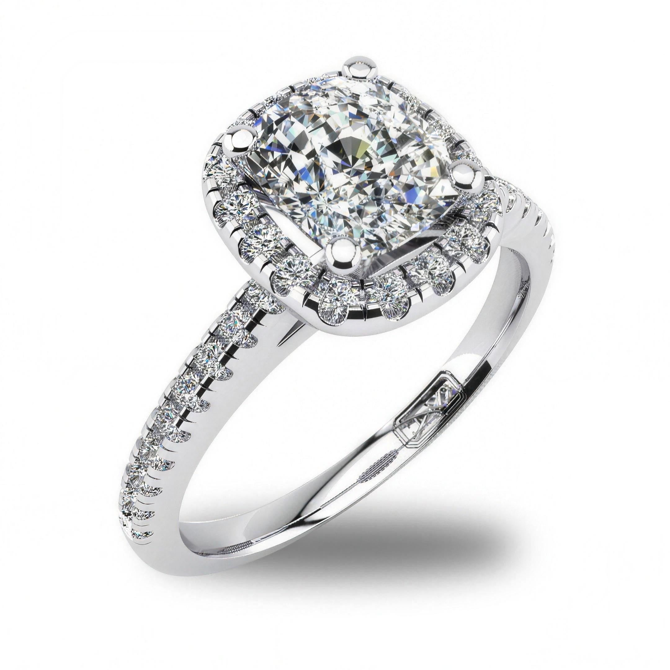 'Jenna' Cushion Cut Lab Grown Engagement Ring
