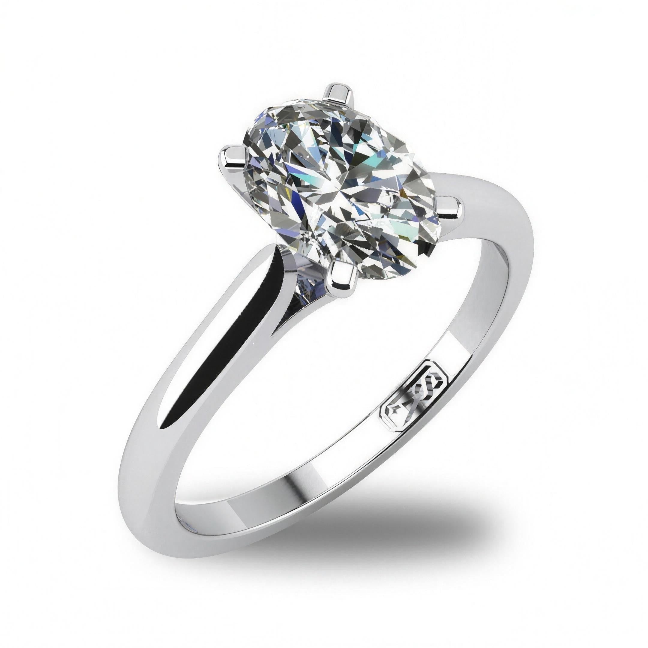 'Katie' Oval Cut Lab Grown Engagement Ring
