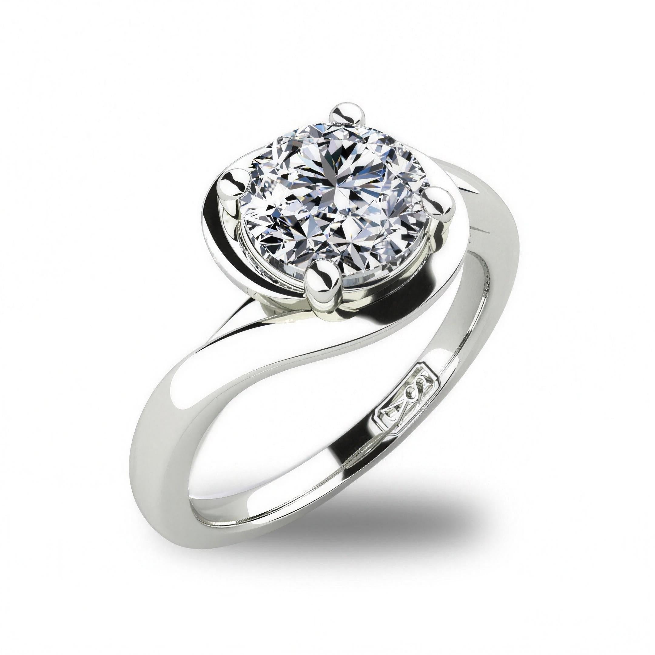 'Layla' Round Brilliant Cut Engagement Ring